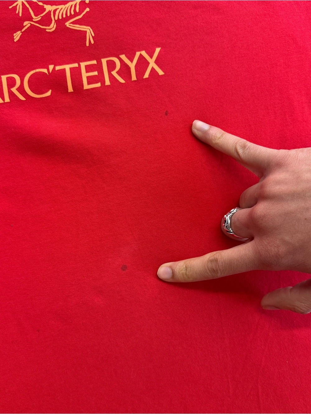 Arcteyx T Shirt Large Women's Short Sleeve Crew Logo Cotton Outdoor Red - Picture 5 of 10